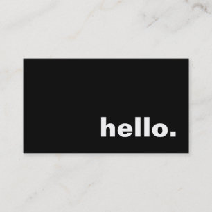 Carte De Visite bonjour