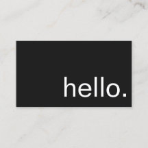 Carte de visite - bonjour