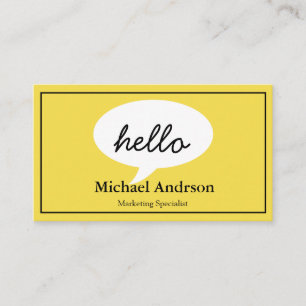 Carte De Visite Bonjour amical