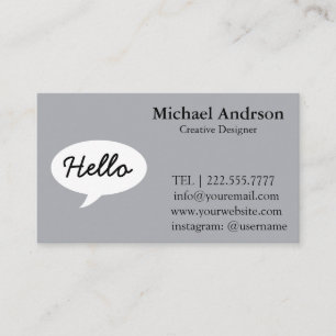 Carte De Visite Bonjour amical