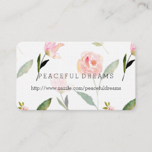 Carte De Visite Bonjour belle aquarelle florale
