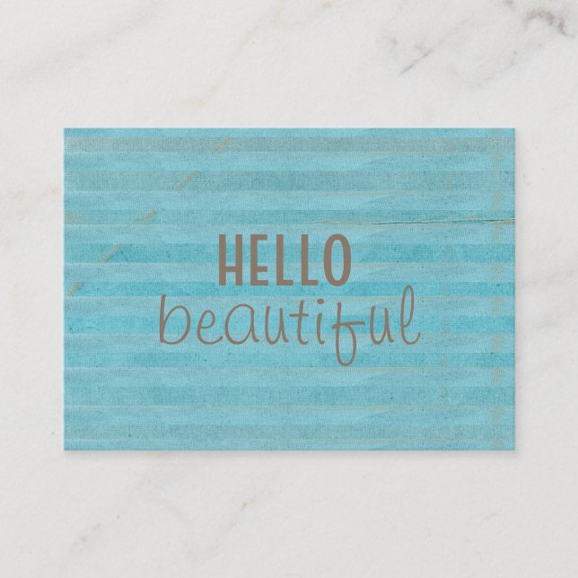 Carte De Visite Bonjour Belle Chic Chic Et Design Boho tendance (Devant)