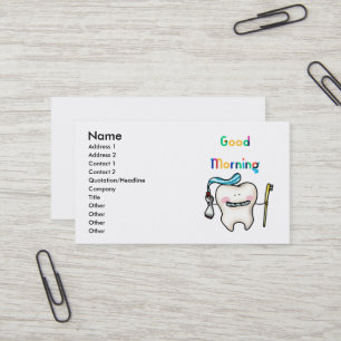 Carte De Visite bonjour mignon dentition dentaire