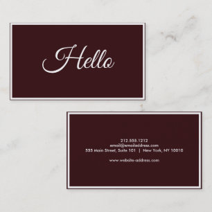 Carte De Visite Bonjour Premium