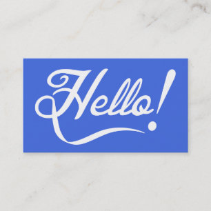 Carte De Visite Bonjour Royal Bleu
