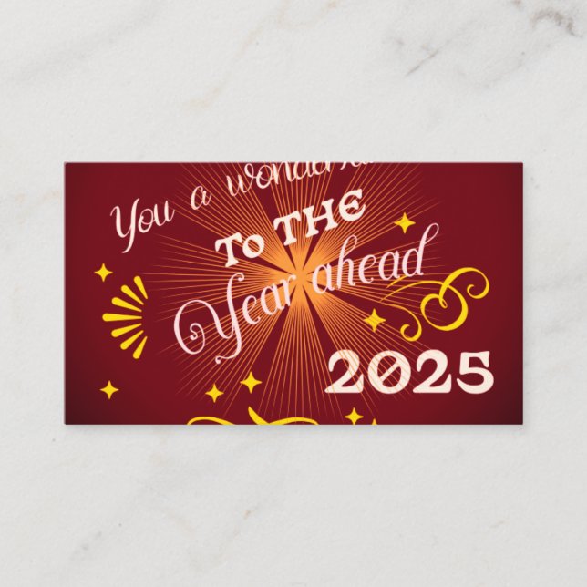 Carte De Visite Bonne année 2025 (Devant)