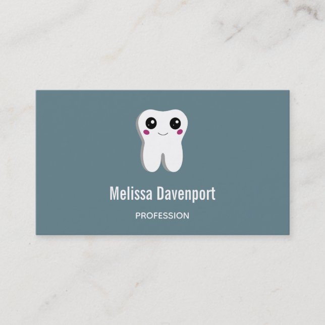 Carte De Visite Bonne dent dentaire souriante mignonne (Devant)