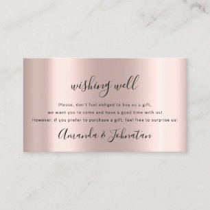 Carte De Visite Bonne envie pour Mariage Sterling Rose Idée cadeau