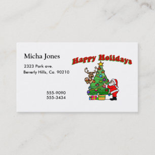 Carte De Visite Bonnes fêtes décoration de Noël