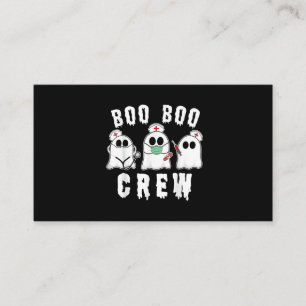 Carte De Visite Boo Boo Crew Funny Nurse Ghost Costume Halloween