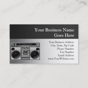 Carte De Visite Boombox Radio Graphic