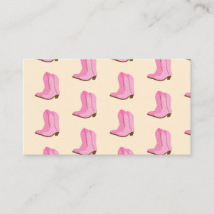 Carte De Visite Boots Cowboy Pink Country Texas Ranch