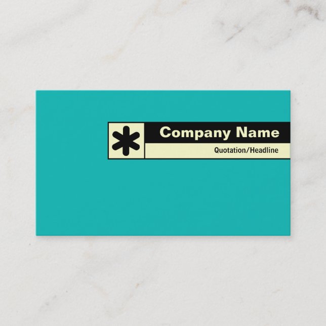 Carte De Visite Bord étiqueté - Aqua Blue 0ABAB5 (Devant)