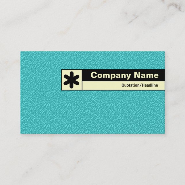 Carte De Visite Bord étiqueté - Aqua Embossé Tex (Devant)