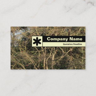 Carte De Visite Bord étiqueté - Branches dorées