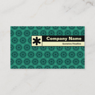 Carte De Visite Bord étiqueté - Motif géométrique vert