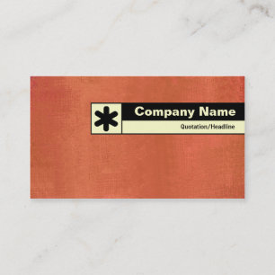 Carte De Visite Bord étiqueté - Terracotta peinte