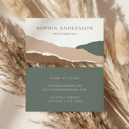 Carte De Visite Bordure Abstraite de torn Pastel Mountain