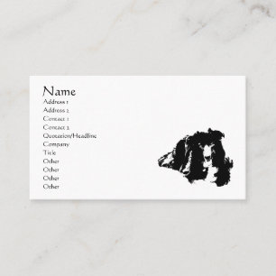 Carte De Visite Bordure Collie Chien animal