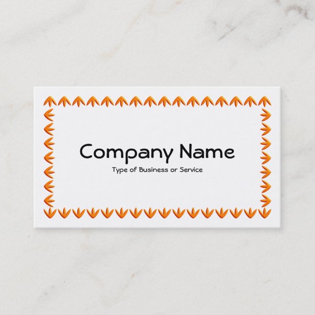 Carte De Visite Bordure de tulipe 3d - orange sur blanc (Devant)