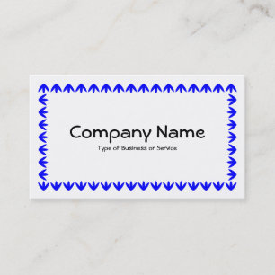 Carte De Visite Bordure de tulipe - Bleu sur blanc