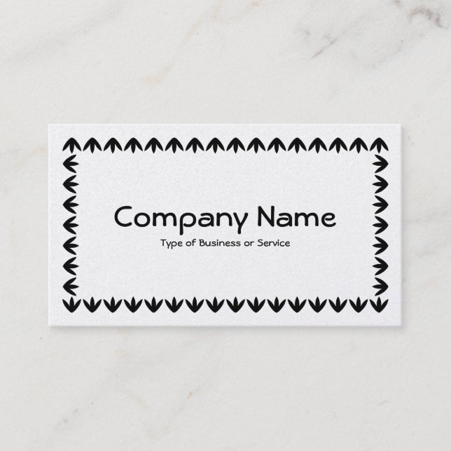 Carte De Visite Bordure de tulipe - Noir sur blanc (Platine) (Devant)