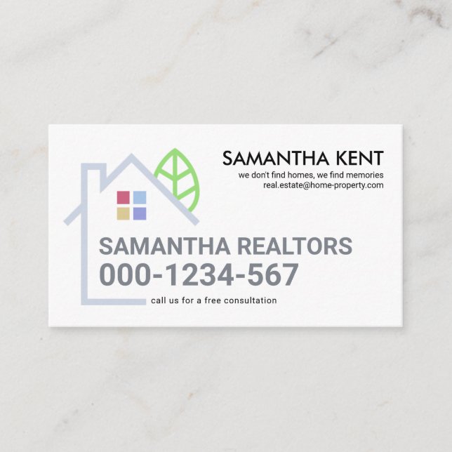 Carte De Visite Bordure du paysage de la construction créative (Devant)