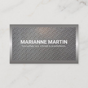 Carte De Visite Bordure en aluminium métallique Motif en acier
