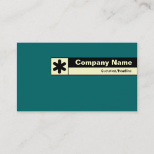 Carte De Visite Bordure étiquetée - Turquoise 006666