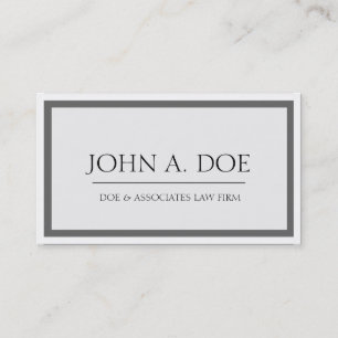 Carte De Visite Bordure gris foncé/blanc du procureur