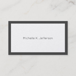 Carte De Visite Bordure gris minimaliste