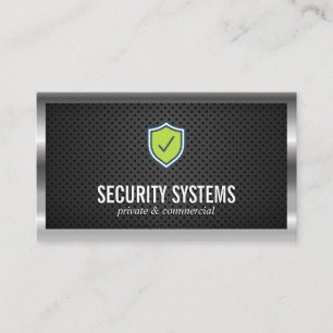 Carte De Visite Bordure métallique argentée Maillage perforé