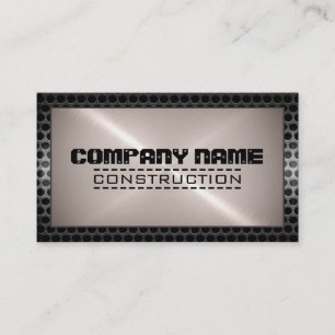 Carte De Visite Bordure métallique en acier inoxydable métal Look 