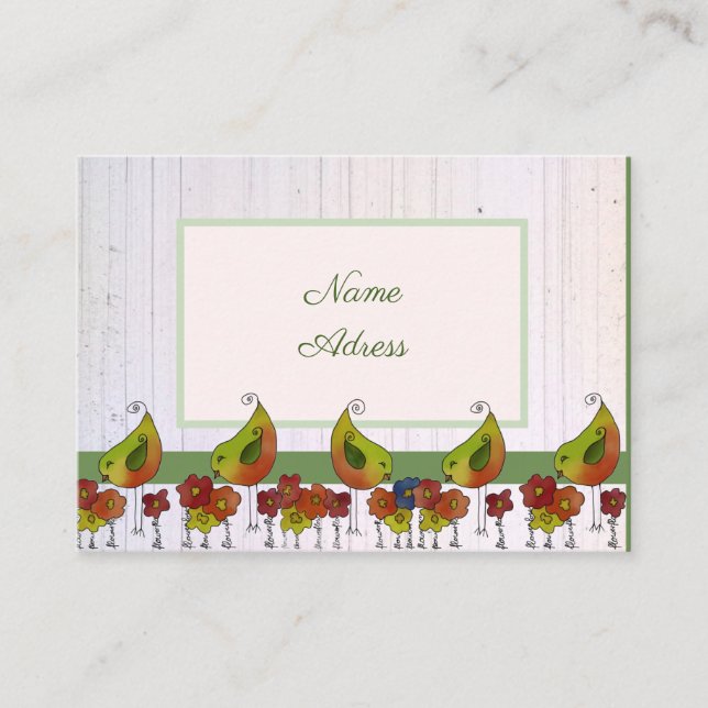 Carte De Visite Bore d'oiseau (Devant)