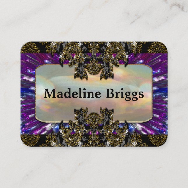 Carte De Visite Borpuff 2,5" Élégant professionnel (Devant)