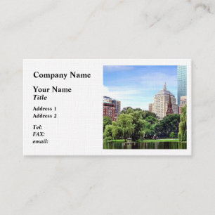 Carte De Visite Boston MA - Vue depuis Boston Public Garden