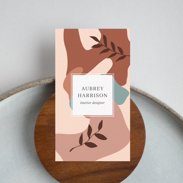 Carte De Visite Botanique Abstraite moderne (Créateur téléchargé)