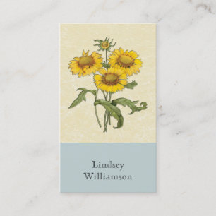 Carte De Visite Botanique de tournesol de Gaillardia personnalisé