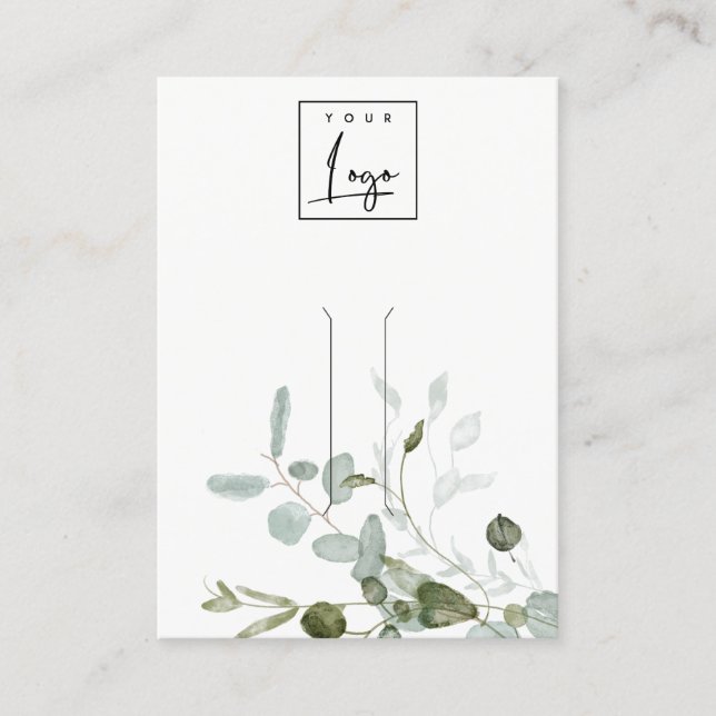 Carte De Visite Botanique Eucalyptus Fauna Logo Écran à cheveux (Devant)