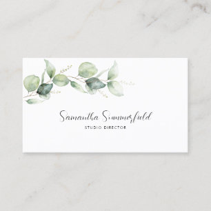 Carte De Visite Botanique Eucalyptus Greenery Script Manager