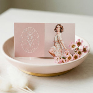 Carte De Visite Botanique florale moderne - Logo d'art en ligne et