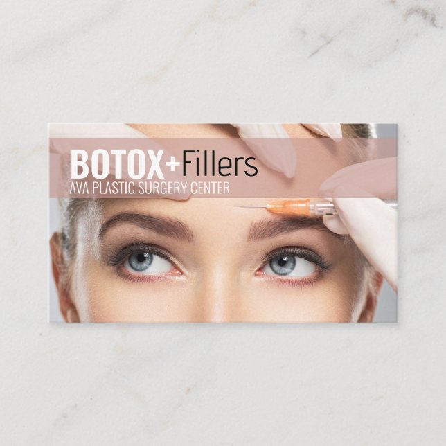 Carte De Visite Botox Fillers Plastic Surgery  (Devant)