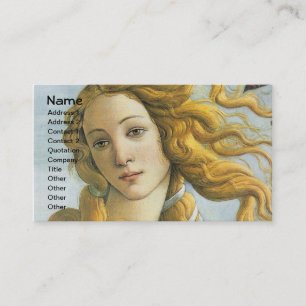 Carte De Visite Botticelli Naissance de Vénus Renaissance Art