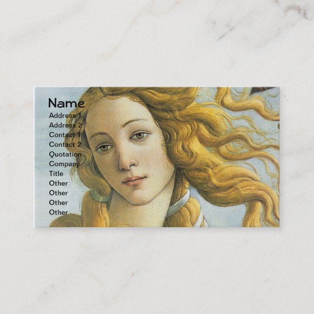 Carte De Visite Botticelli Naissance de Vénus Renaissance Art (Devant)