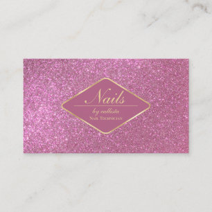 Carte De Visite Bouche à ongles de maquillage de Parties scintilla