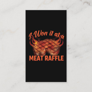 Carte De Visite Boucher à steak au barbecue du gagnant du Raffle 