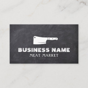 Carte De Visite Boucher de viande Nettoyeur de viande Rustique tab