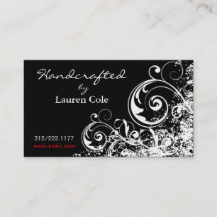 Carte De Visite Boucles audacieuses de grunge Handcrafted par les