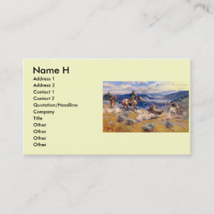 Carte De Visite Boucles de Charles M. Russell et Horses rapide