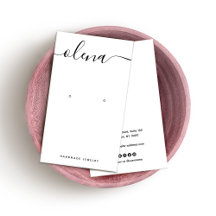 Boucles d'oreille en blanc du script de signature